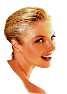 blondes Model von Phyris seitlich und lchelnd
